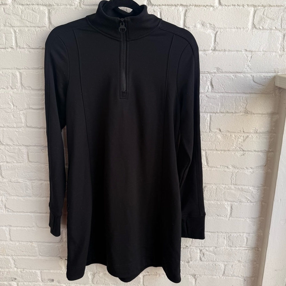 Athleta Black Sweatshirt Dress